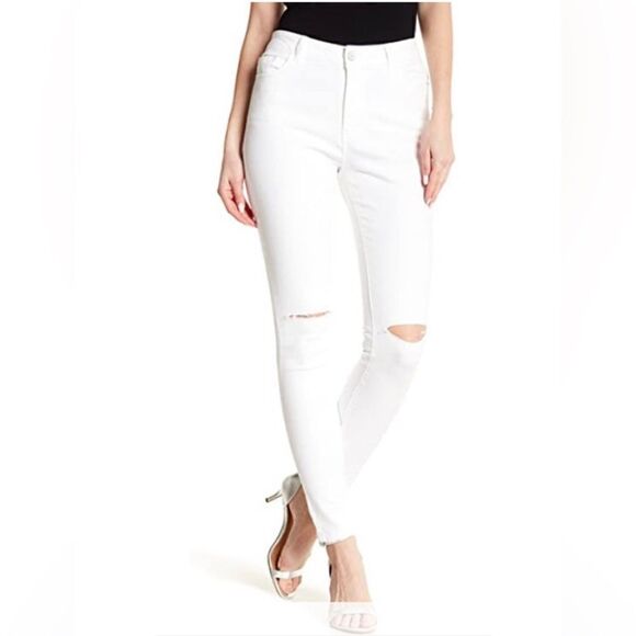 Nanette Lepore white high waisted Gramercy skinny sz 10 - Picture 1 of 9